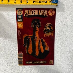 Peacemaker Art Poster - Red and Gold